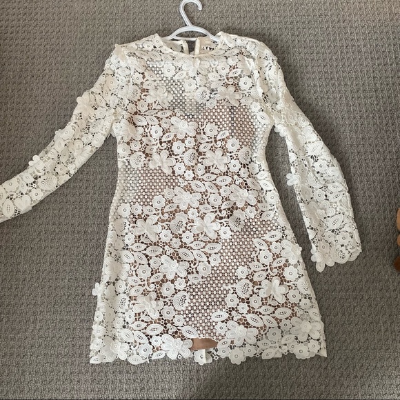 Self Portrait Floral Lace Mini Dress - Picture 6 of 11